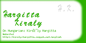 hargitta kiraly business card